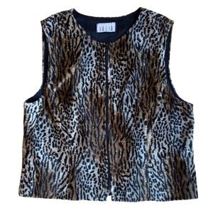 Vintage Concept Valia Leopard Print Vest